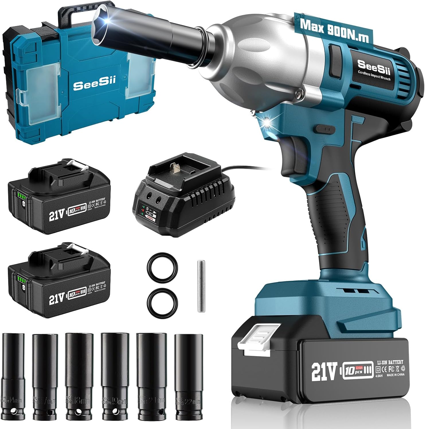 Torque Wrench Digital - Seesii WH710 Akku-Elektro-Schlagschrauber 1/2 Zoll für